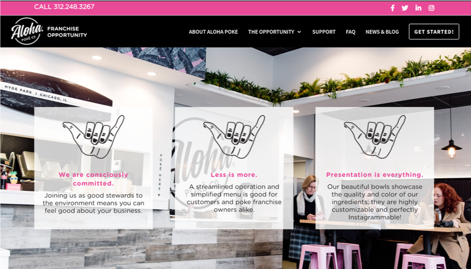 Aloha Poke Franchise Website