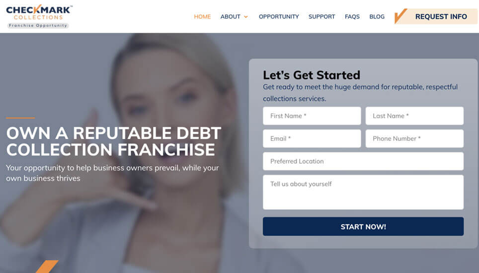 Checkmark Collections Franchise Website
