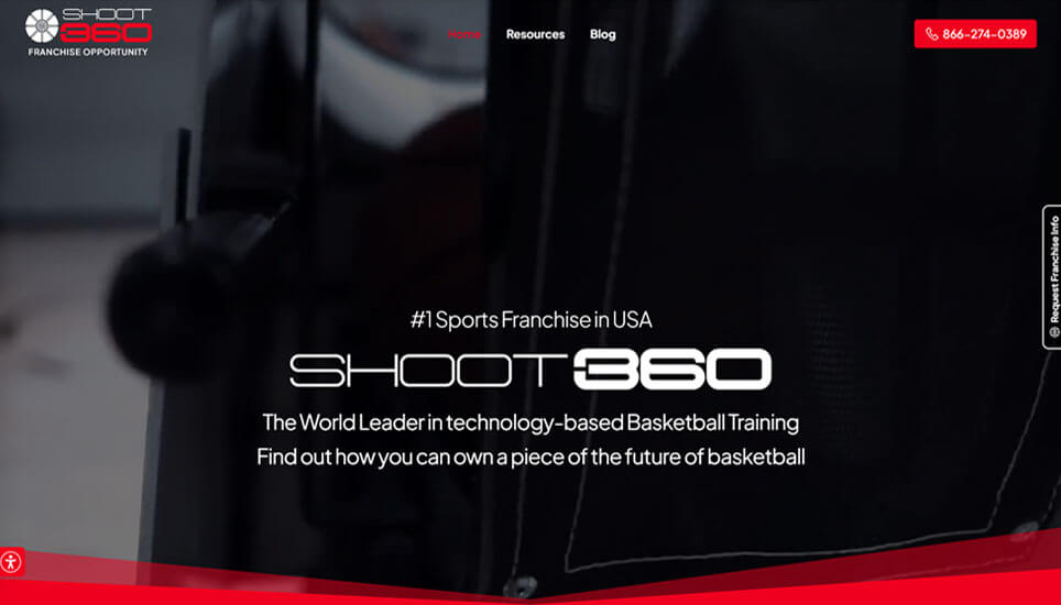 Shoot 360 Franchise Website