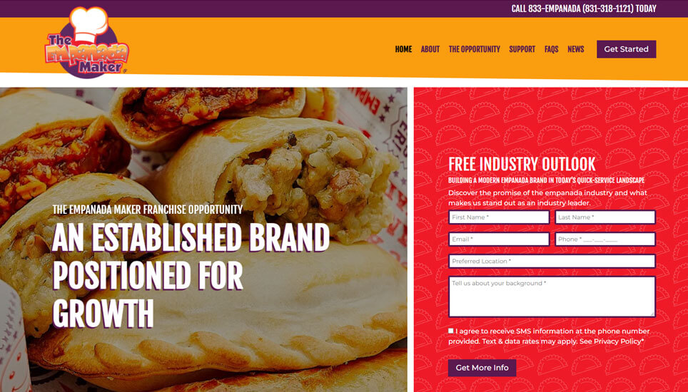 The Empanada Maker Franchise Website